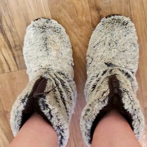 Dearfoams Slippers Faux Fur Large US 9-10
